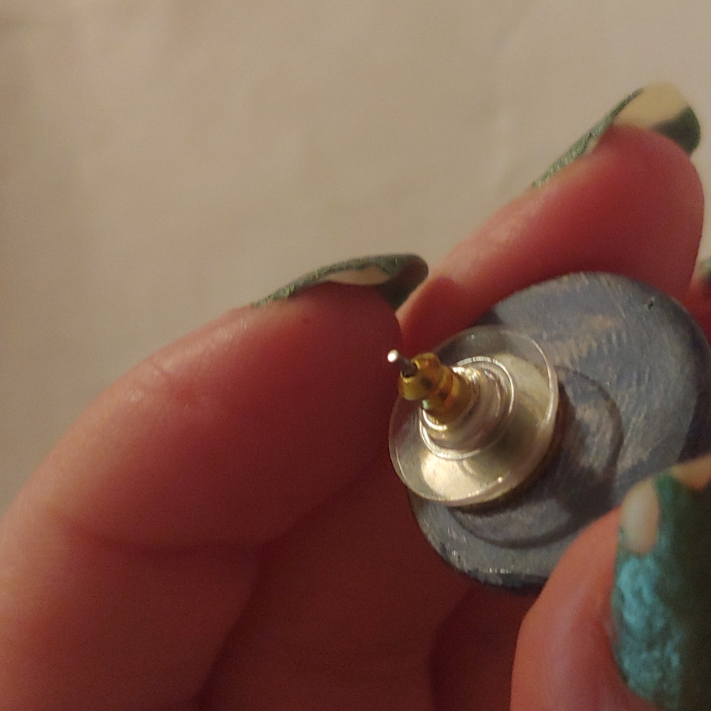 Lighthouse studs nautical Cape Cod ocean waves white clay retro vintage Coastal - Picture 2 of 3